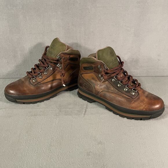Timberland Euro Hiker 95100 Brown Leather Ankle Hiking Boots Women's Size 8M - Picture 3 of 8